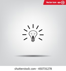 Light lamp sign icon. Idea symbol.