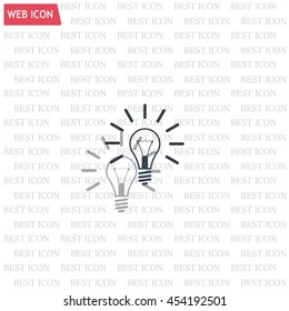 Light lamp sign icon. Idea symbol.