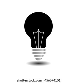 Light lamp sign icon. Idea bulb symbol.