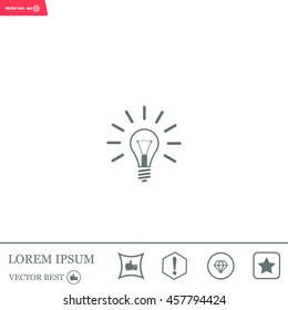 Light lamp sign icon. Idea symbol.