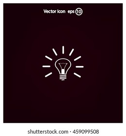 Light lamp sign icon. Idea symbol.