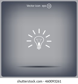 Light lamp sign icon. Idea symbol.