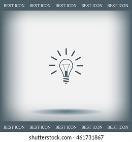 Light lamp sign icon. Idea symbol.