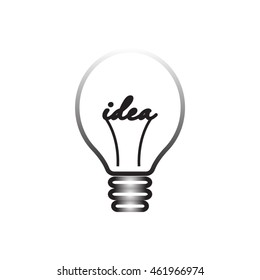 Light lamp sign icon. Idea symbol. Vector image.