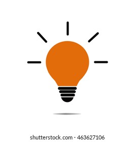 Light lamp sign icon. Idea symbol.