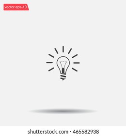 Light lamp sign icon. Idea symbol.