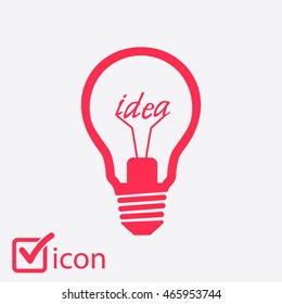 Light lamp sign icon. Idea symbol.