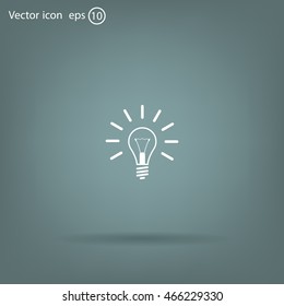 Light lamp sign icon. Idea symbol.