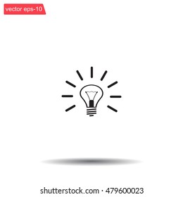 Light lamp sign icon. Idea symbol.