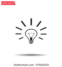 Light lamp sign icon. Idea symbol.