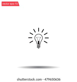 Light lamp sign icon. Idea symbol.