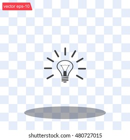 Light lamp sign icon. Idea symbol.