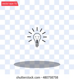 Light lamp sign icon. Idea symbol.