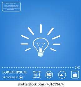 Light lamp sign icon. Idea symbol.