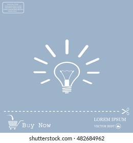 Light lamp sign icon. Idea symbol.