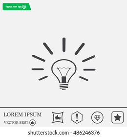Light lamp sign icon. Idea symbol.