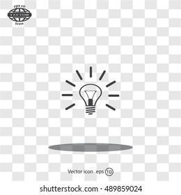 Light lamp sign icon. Idea symbol.