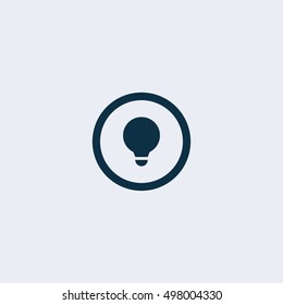 Light lamp sign icon. Idea bulb symbol.