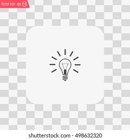 Light lamp sign icon. Idea symbol.