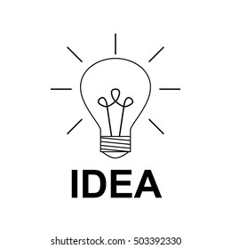 Light lamp sign icon. Idea symbol.