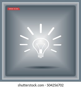 Light lamp sign icon. Idea symbol.