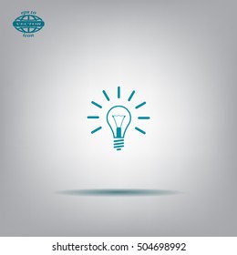 Light lamp sign icon. Idea symbol.