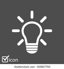 Light lamp sign icon. Idea symbol.