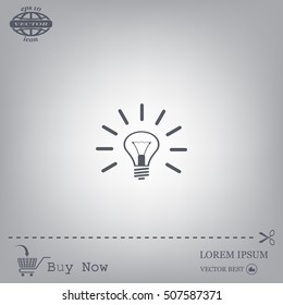 Light lamp sign icon. Idea symbol.