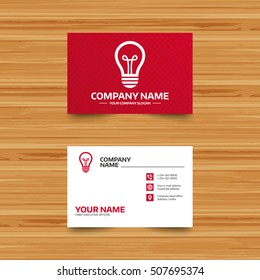 Light lamp sign icon. Idea symbol.
