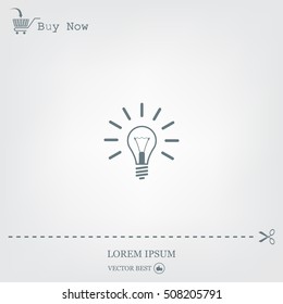 Light lamp sign icon. Idea symbol.