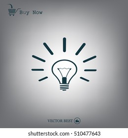 Light lamp sign icon. Idea symbol.