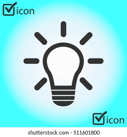 Light lamp sign icon. Idea symbol.