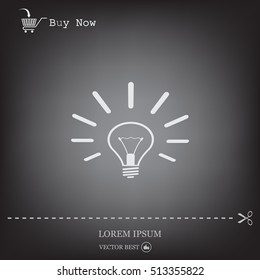 Light lamp sign icon. Idea symbol.