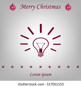 Light lamp sign icon. Idea symbol.