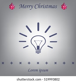 Light lamp sign icon. Idea symbol.