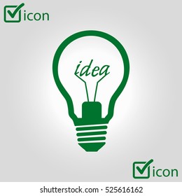 Light lamp sign icon. Idea symbol.
