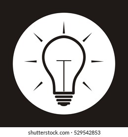 Light lamp sign icon. Idea symbol. vector