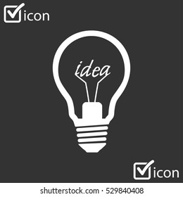 Light lamp sign icon. Idea symbol.