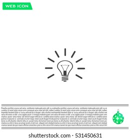 Light lamp sign icon. Idea symbol.