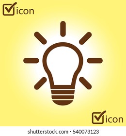 Light lamp sign icon. Idea symbol.
