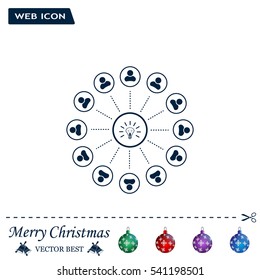 Light lamp sign icon. Idea symbol.