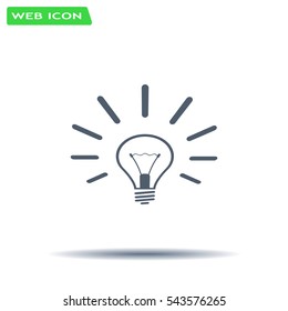 Light lamp sign icon. Idea symbol.