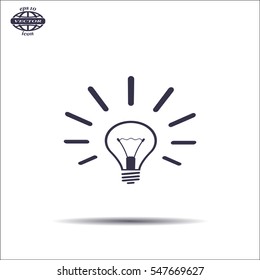 Light lamp sign icon. Idea symbol.