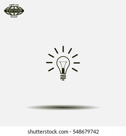 Light lamp sign icon. Idea symbol.