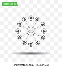 Light lamp sign icon. Idea symbol.