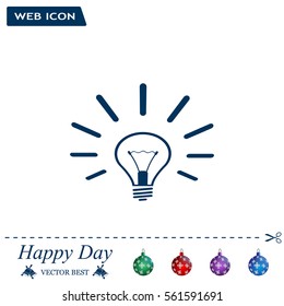 Light lamp sign icon. Idea symbol.