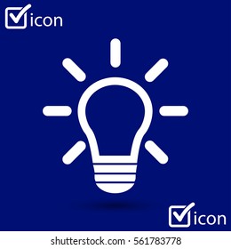 Light lamp sign icon. Idea symbol.Creative thinking and business idea.
