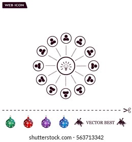 Light lamp sign icon. Idea symbol.