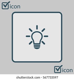 Light lamp sign icon. Idea symbol.Creative thinking and business idea.