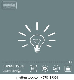 Light lamp sign icon. Idea symbol.